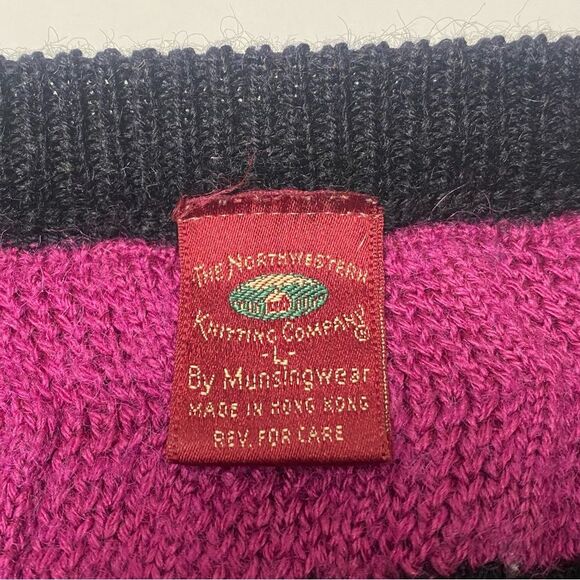Vintage 80's Northwestern Knitting Co. Wool Blend Knit Sweater Women's Size L - Picture 12 of 14